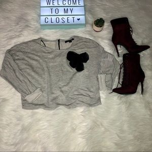 Gray crop sweatshirt